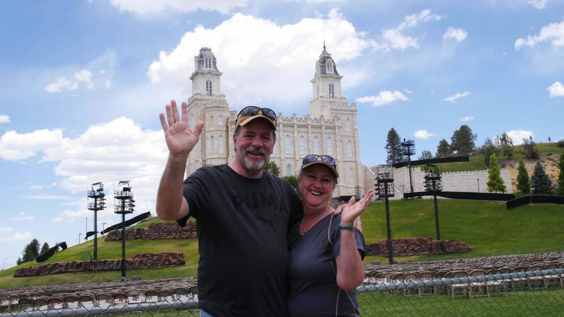 Lance and Grace at the Manti Temple